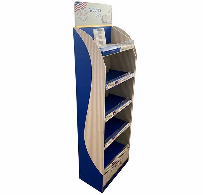 Milk Dairy Products Display Stand With Shelves